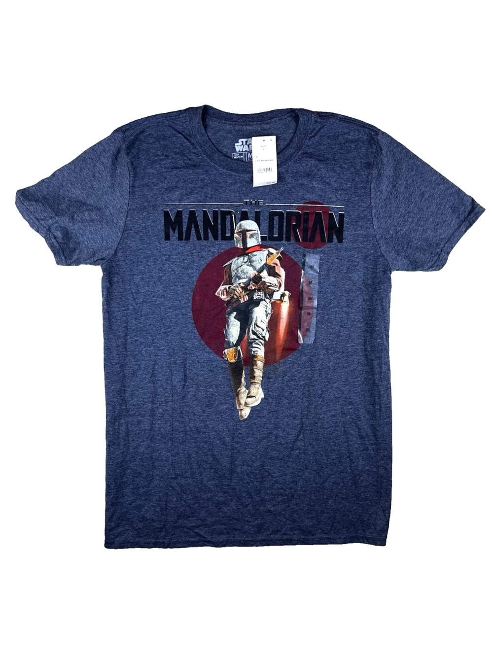 New Disney Plus Star Wars Medium Blue The Mandalorian TV Series Tshirt Jedi Leia